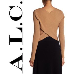 A.L.C. Chance Crossback Merino Wool Sweater